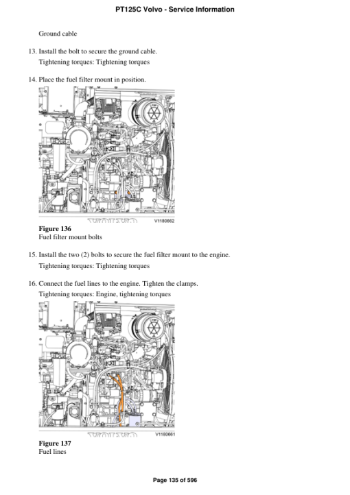 Volvo PT125C Asphalt Compactors Repair Service Manual - Image 2