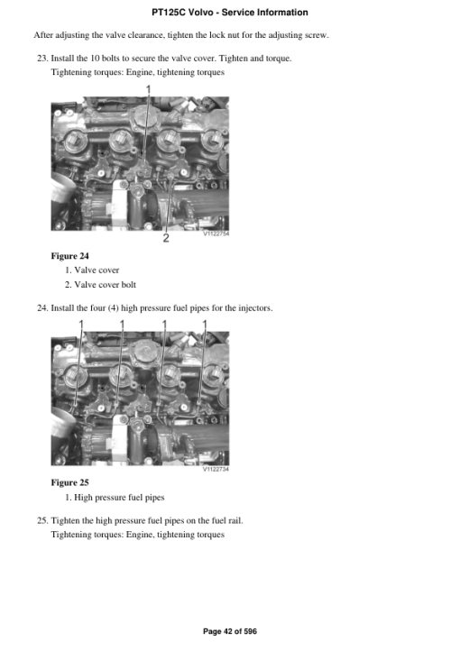 Volvo PT125C Asphalt Compactors Repair Service Manual - Image 4