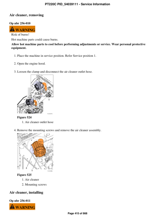 Volvo PT220C Asphalt Compactors Repair Service Manual - Image 2