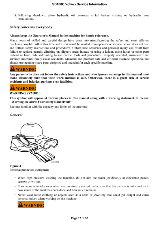 Volvo SD100C Soil Compactor Repair Service Manual - Image 3