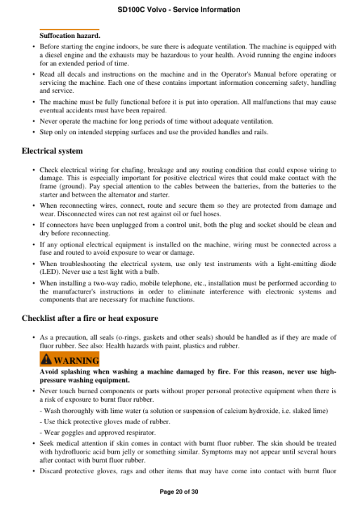 Volvo SD100C Soil Compactor Repair Service Manual - Image 4