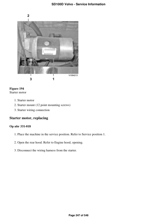 Volvo SD100D Soil Compactor Repair Service Manual - Image 3