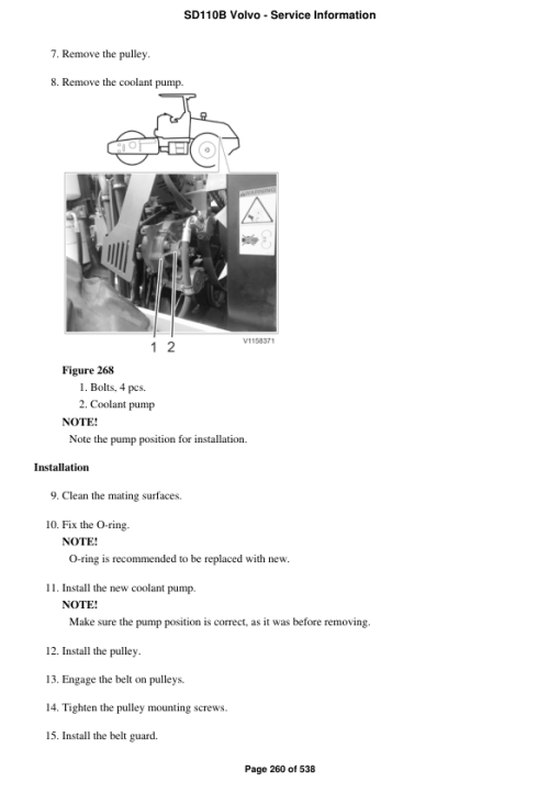 Volvo SD110B Soil Compactor Repair Service Manual - Image 5