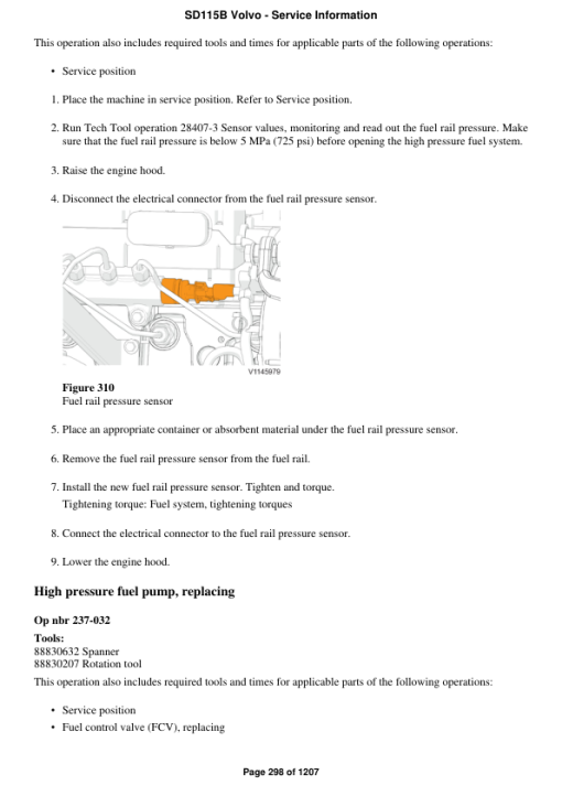 Volvo SD115B Soil Compactor Repair Service Manual - Image 4