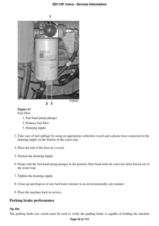 Volvo SD115F Soil Compactor Repair Service Manual - Image 2