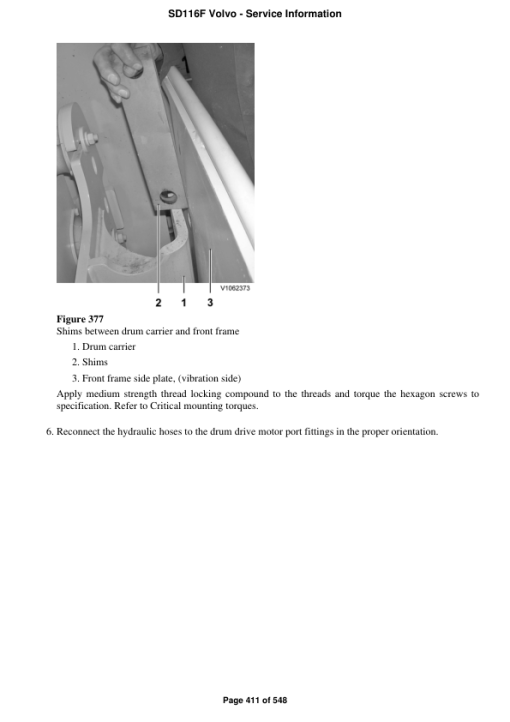 Volvo SD116F Soil Compactor Repair Service Manual - Image 4