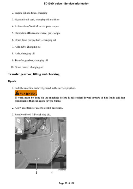 Volvo SD130D Soil Compactor Repair Service Manual - Image 2