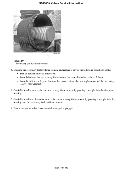 Volvo SD130DX Soil Compactor Repair Service Manual - Image 5