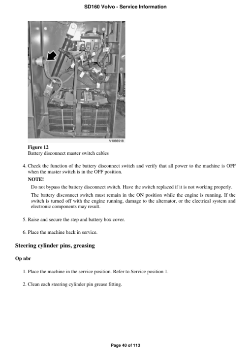 Volvo SD160 Soil Compactor Repair Service Manual - Image 3