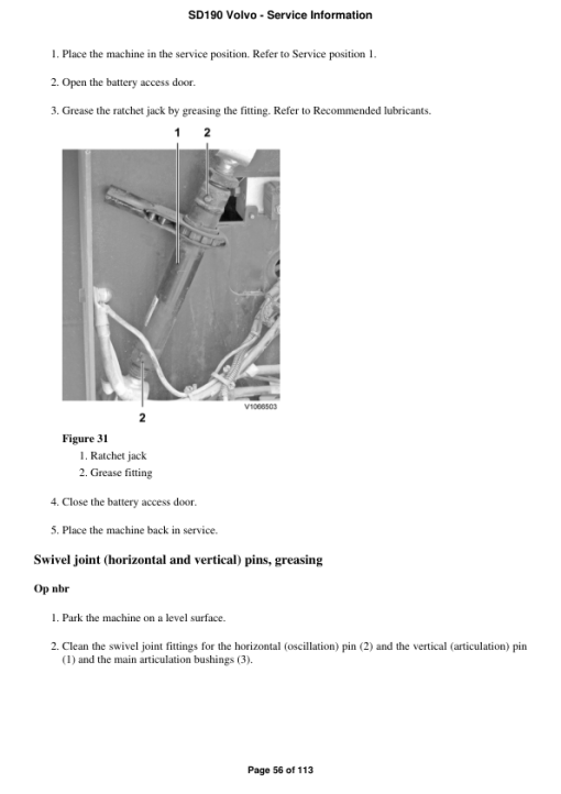 Volvo SD190 Soil Compactor Repair Service Manual - Image 3