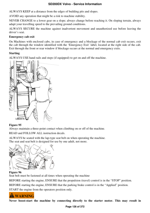 Volvo SD200DX Soil Compactor Repair Service Manual - Image 3