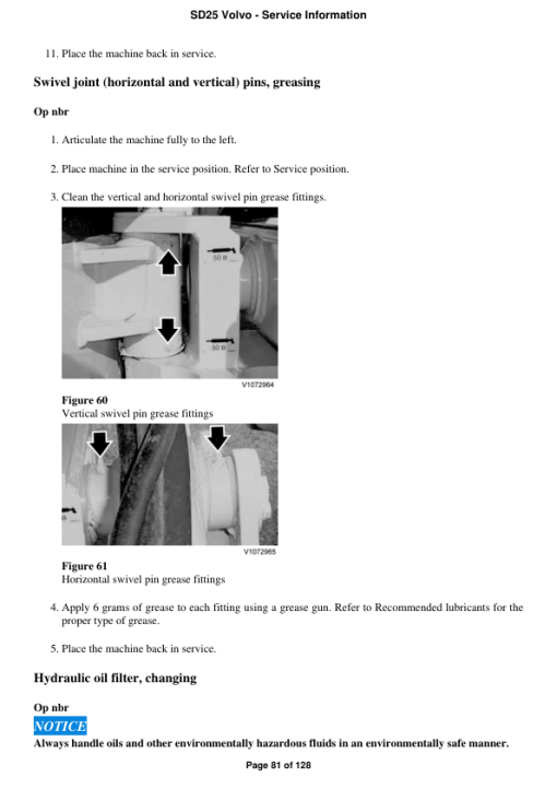 Volvo SD25 Soil Compactor Repair Service Manual - Image 3