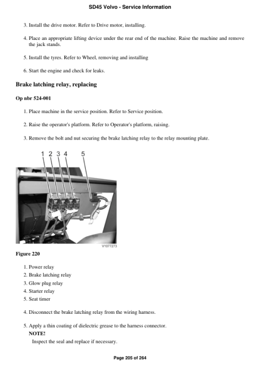 Volvo SD45 Soil Compactor Repair Service Manual - Image 2