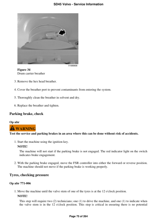 Volvo SD45 Soil Compactor Repair Service Manual - Image 4