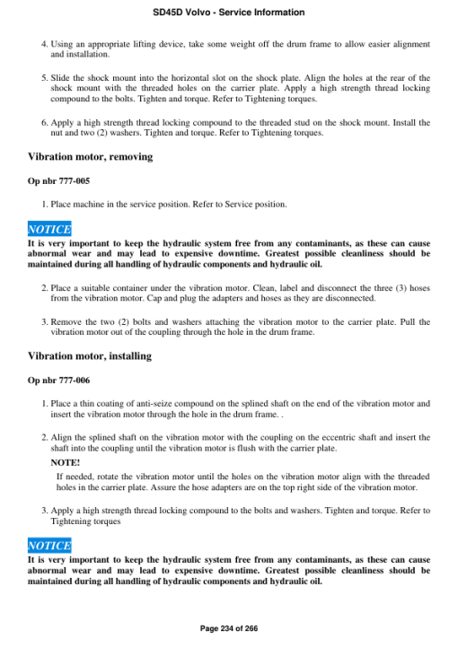 Volvo SD45D Soil Compactor Repair Service Manual - Image 5