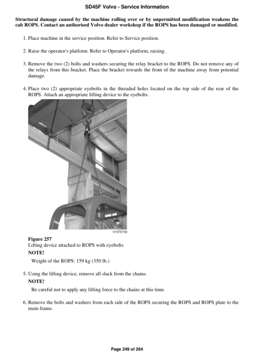 Volvo SD45F Soil Compactor Repair Service Manual - Image 4