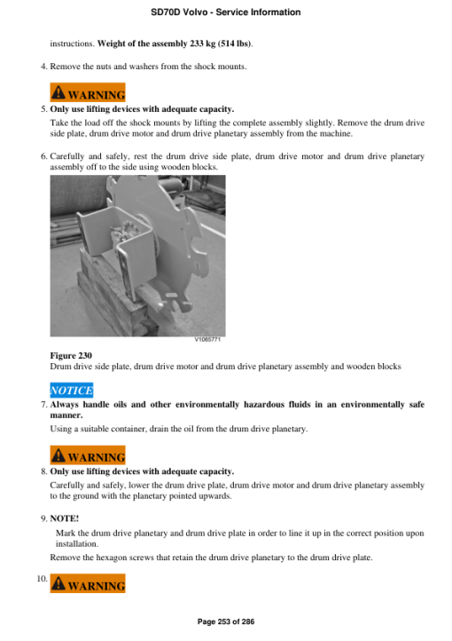 Volvo SD70D Soil Compactor Repair Service Manual - Image 5