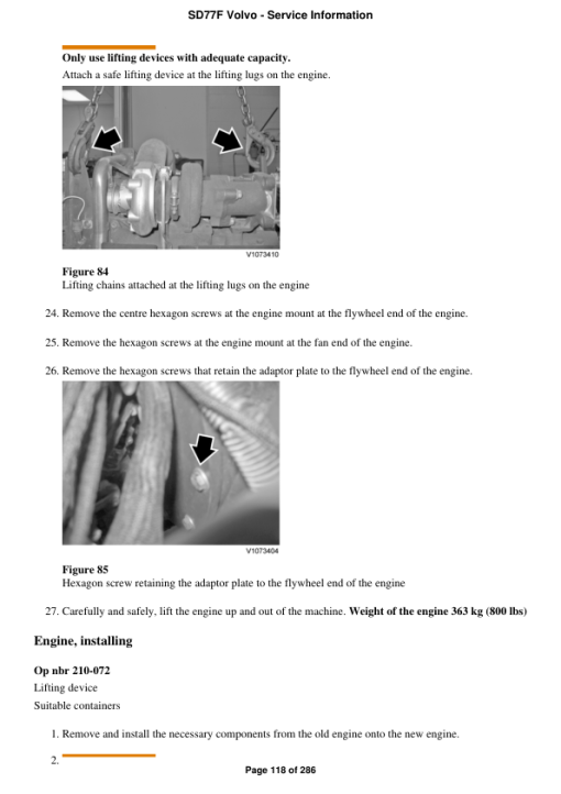 Volvo SD77F Soil Compactor Repair Service Manual - Image 2