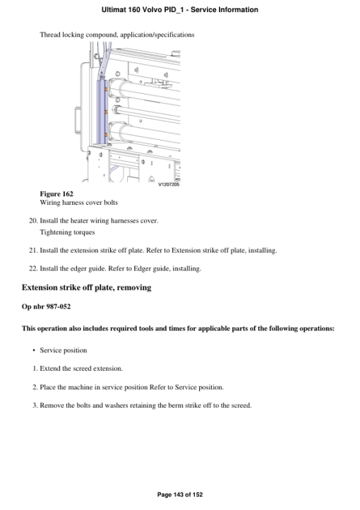 Volvo Ultimat 160 Screeds Repair Service Manual - Image 2