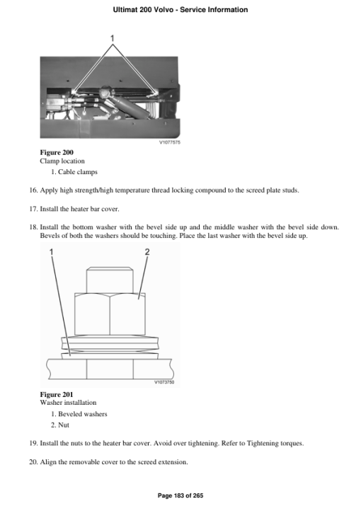 Volvo Ultimat 200 Screeds Repair Service Manual - Image 2