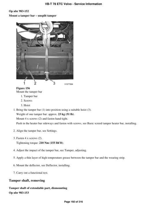 Volvo VB-T 78 ETC Screeds Repair Service Manual - Image 2