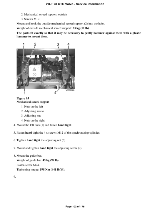 Volvo VB-T 78 GTC Screeds Repair Service Manual - Image 2