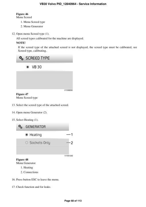 Volvo VB30 Screeds Repair Service Manual - Image 3