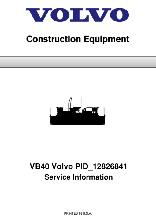 Volvo VB40 Screeds Repair Service Manual