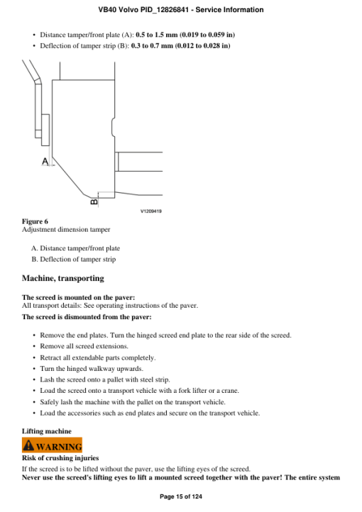 Volvo VB40 Screeds Repair Service Manual - Image 3