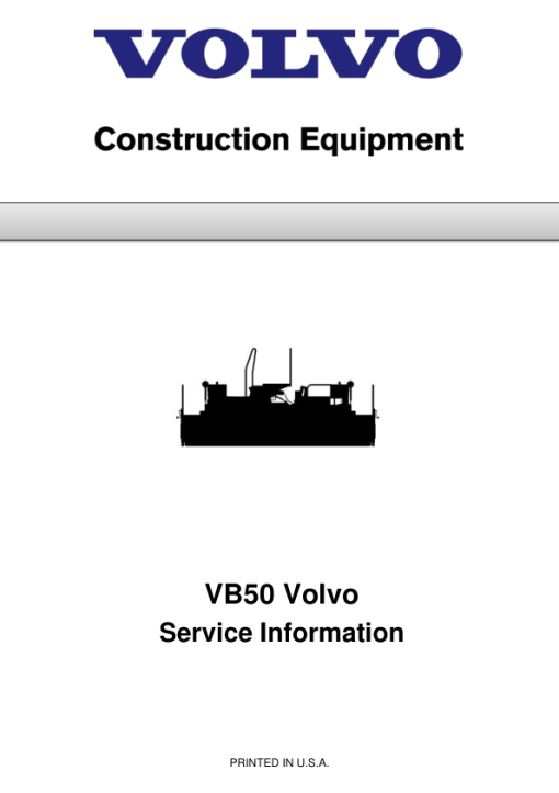 Volvo VB50 Screeds Repair Service Manual