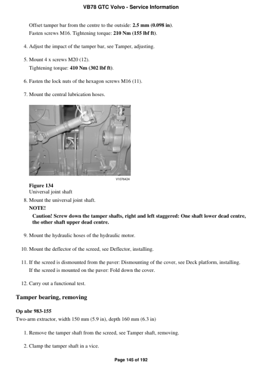 Volvo VB78 GTC Screeds Repair Service Manual - Image 3