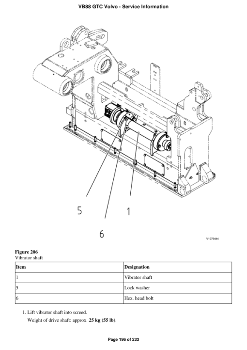 Volvo VB88 GTC Screeds Repair Service Manual - Image 2