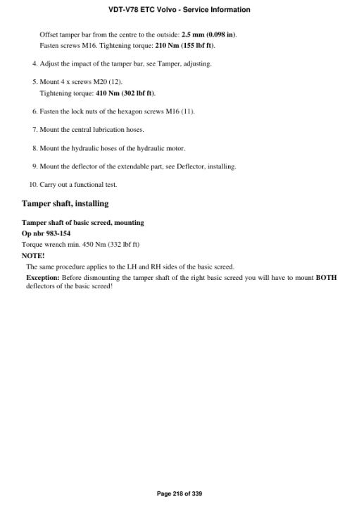 Volvo VDT-V78 ETC Screeds Repair Service Manual - Image 2