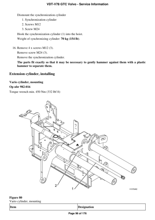 Volvo VDT-V78 GTC Screeds Repair Service Manual - Image 3