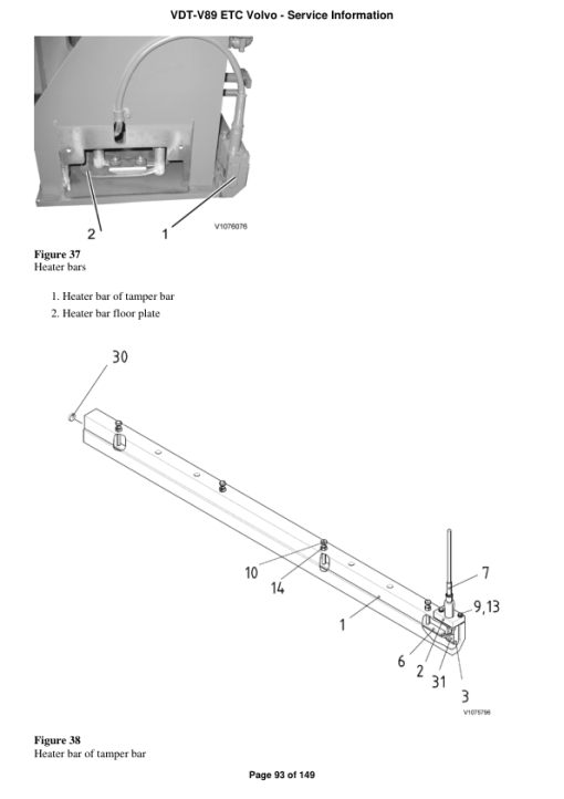 Volvo VDT-V89 ETC Screeds Repair Service Manual - Image 3