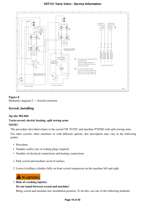 Volvo VDT121 Vario Screeds Repair Service Manual - Image 2