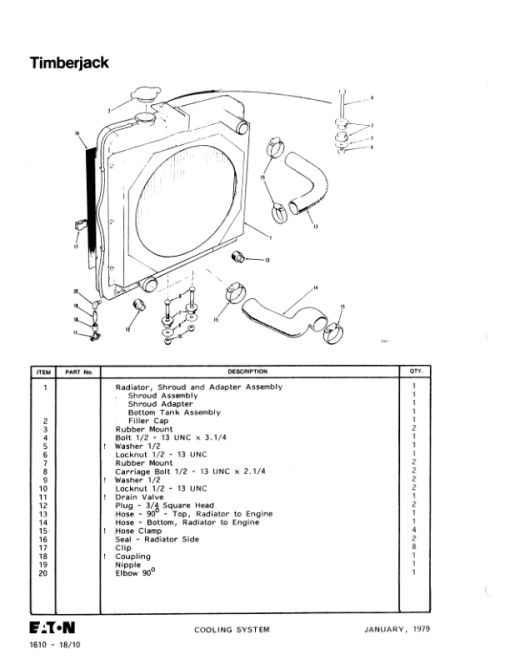 Timberjack TJ30 Harvester (SN 010058 & UP) Parts Catalog Manual - Image 4