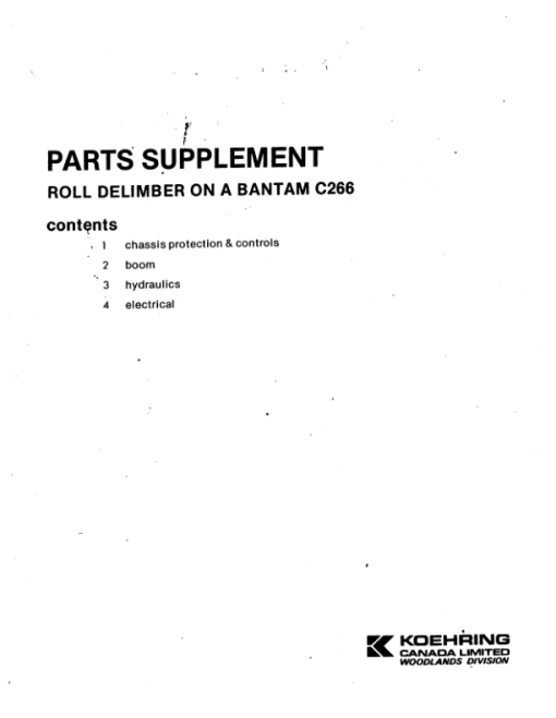 Koehring C266 Roll Delimber Attachments Parts Catalog Manual - WC2141559 - Image 3