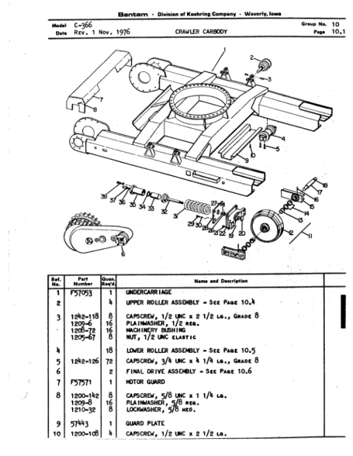 Koehring Waterous C366 Knuckleboom Loader Parts Catalog Manual - Image 3