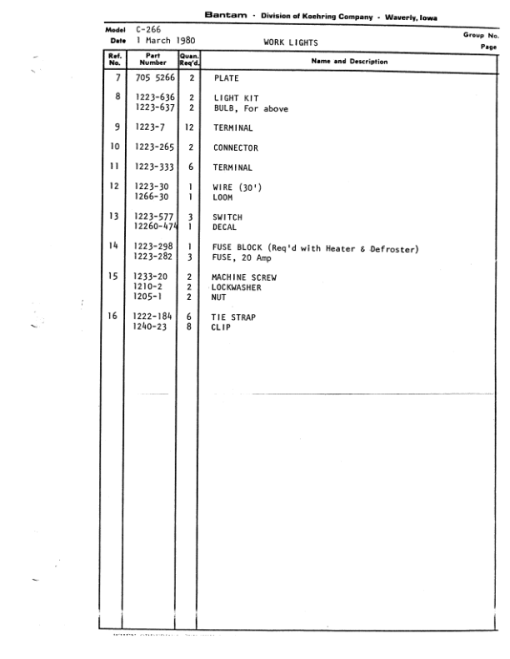 Koehring Waterous 620SD Delimbers (SN 51401-) Parts Catalog Manual - WC2141564 - Image 2