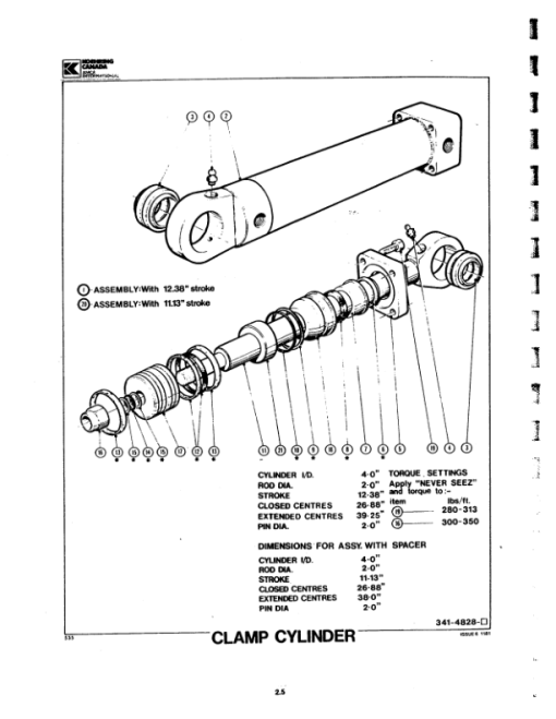 Koehring 20 Inch, 22 Inch Felling Heads (SN 12520–12529 &12501–12529) Parts Catalog Manual - WC2141580 - Image 2