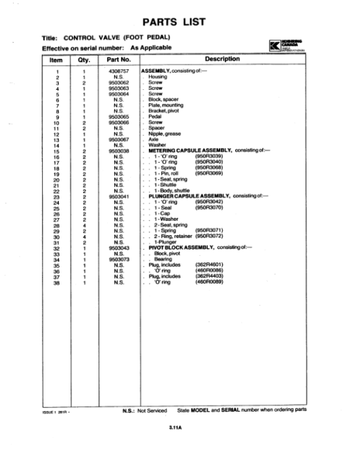 Koehring Waterous K440 Knuckleboom Loader Parts Catalog Manual - Image 3