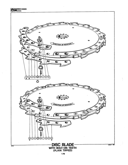 Koehring 20 Inch, 22 Inch (CAT 227, 225, 225.5, 235, 221) Felling Heads (SN 12531-12751-121101) Parts Catalog Manual - Image 2