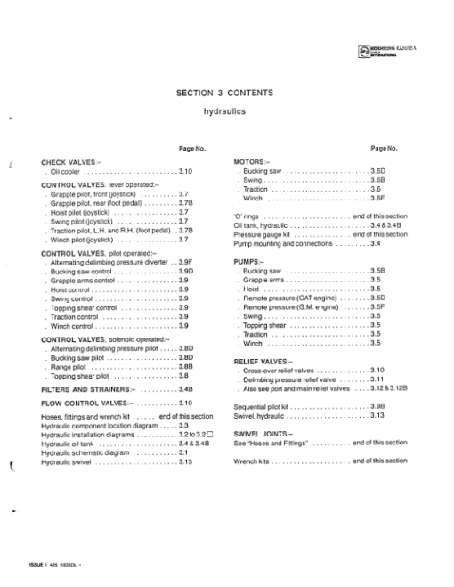 Koehring Waterous K620 Delimbers (SN 52601-) Parts Catalog Manual - WC2141602 - Image 2