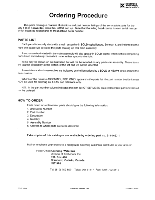 John Deere 330FF Forwarders (SN 40151-) Parts Catalog Manual - WC21416231 - Image 4