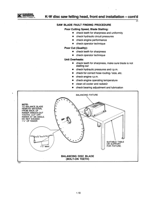 Koehring 20 Inch (Franklin 5002) (SN 12101-) Felling Heads Parts Catalog Manual - WC2141651 - Image 3