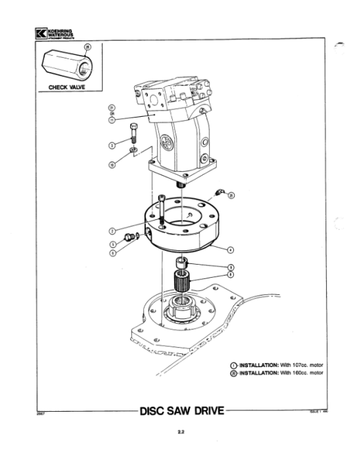 Koehring 16 Inch (Hydro-Ax 411) Felling Heads (SN 68004-) Parts Catalog Manual - WC2141668 - Image 3