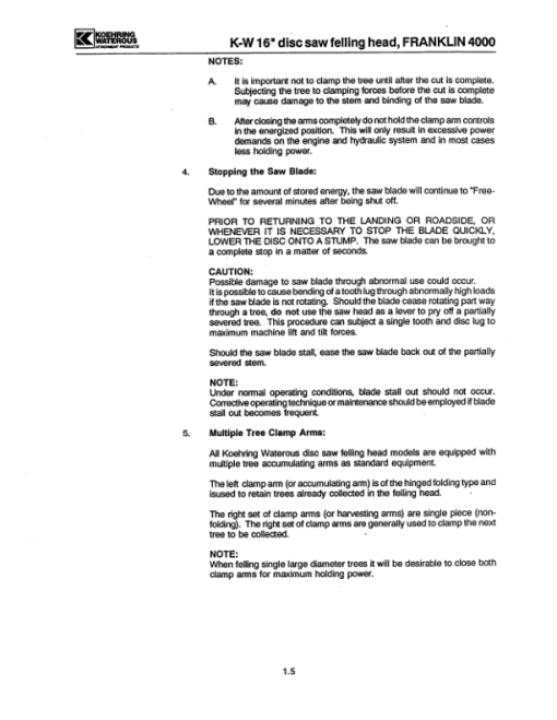 Koehring 16 Inch (Franklin 4000) Felling Heads (SN 68004-) Parts Catalog Manual - WC2141669 - Image 4