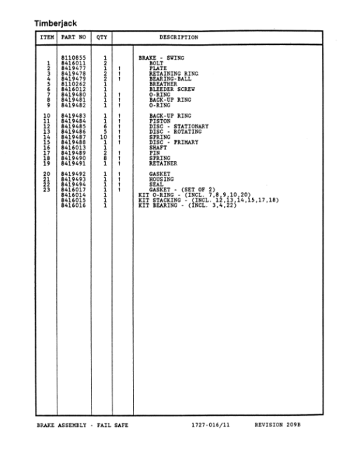 Timberjack T25, 2515, 2518, 2520 Tracked Feller Bunchers (SN AA9772-AC9990) Parts Catalog Manual - WC259772 - Image 3