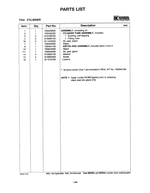 Koehring 18 Inch (Caterpillar Machine SN 601004 –) Felling Head Parts Catalog Manual - Image 2